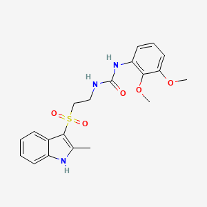 molecular formula C20H23N3O5S B2774467 1-(2,3-二甲氧基苯基)-3-(2-((2-甲基-1H-吲哚-3-基)磺酰)乙基)脲 CAS No. 946219-14-3