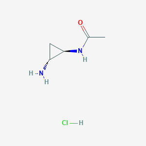 N-[(1R,2R)-2-Aminocyclopropyl]acetamide;hydrochloride