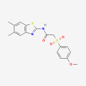 N-(5,6-dimethylbenzo[d]thiazol-2-yl)-2-((4-methoxyphenyl)sulfonyl)acetamide