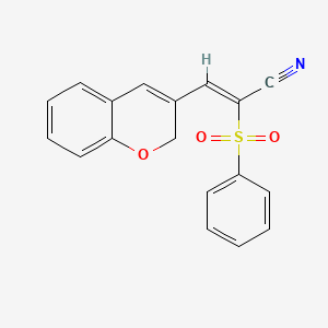 molecular formula C18H13NO3S B2774477 (Z)-3-(2H-chromen-3-yl)-2-(phenylsulfonyl)acrylonitrile CAS No. 797809-82-6