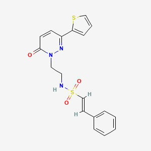 (E)-N-(2-(6-oxo-3-(thiophen-2-yl)pyridazin-1(6H)-yl)ethyl)-2-phenylethenesulfonamide