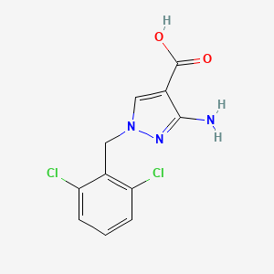 molecular formula C11H9Cl2N3O2 B2774484 3-amino-1-(2,6-dichlorobenzyl)-1H-pyrazole-4-carboxylic acid CAS No. 1856031-34-9