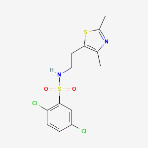 molecular formula C13H14Cl2N2O2S2 B2774485 2,5-dichloro-N-(2-(2,4-dimethylthiazol-5-yl)ethyl)benzenesulfonamide CAS No. 873009-82-6