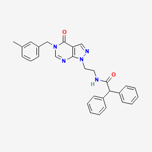 N-(2-(5-(3-methylbenzyl)-4-oxo-4,5-dihydro-1H-pyrazolo[3,4-d]pyrimidin-1-yl)ethyl)-2,2-diphenylacetamide