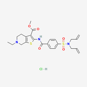 methyl 2-(4-(N,N-diallylsulfamoyl)benzamido)-6-ethyl-4,5,6,7-tetrahydrothieno[2,3-c]pyridine-3-carboxylate hydrochloride