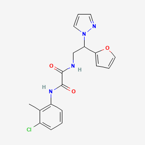 N1-(3-chloro-2-methylphenyl)-N2-(2-(furan-2-yl)-2-(1H-pyrazol-1-yl)ethyl)oxalamide