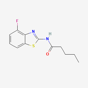 molecular formula C12H13FN2OS B2774499 N-(4-fluorobenzo[d]thiazol-2-yl)pentanamide CAS No. 868368-72-3