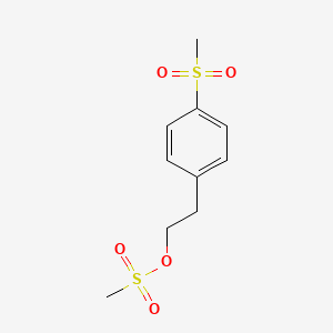 molecular formula C10H14O5S2 B2774501 4-(Methylsulfonyl)phenethyl methanesulfonate CAS No. 1350475-37-4