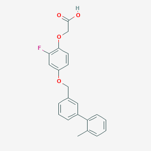 2-[2-Fluoro-4-[[3-(2-methylphenyl)phenyl]methoxy]phenoxy]acetic acid