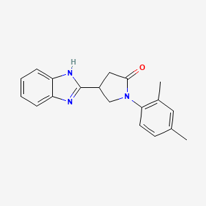 molecular formula C19H19N3O B2774510 4-(1H-benzimidazol-2-yl)-1-(2,4-dimethylphenyl)pyrrolidin-2-one CAS No. 500017-00-5