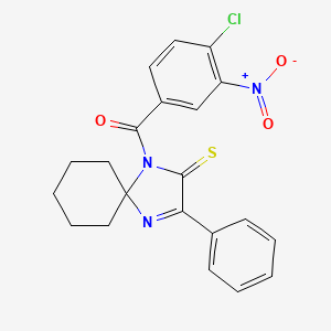 1-(4-Chloro-3-nitrobenzoyl)-3-phenyl-1,4-diazaspiro[4.5]dec-3-ene-2-thione
