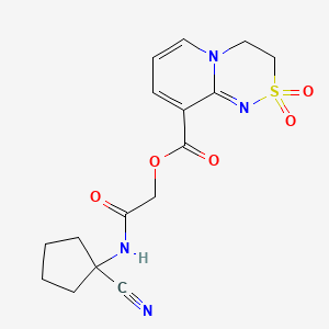 [(1-cyanocyclopentyl)carbamoyl]methyl 2,2-dioxo-3H,4H-2lambda6-pyrido[2,1-c][1,2,4]thiadiazine-9-carboxylate