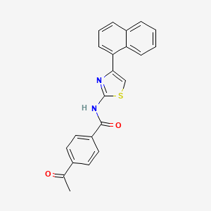 4-acetyl-N-(4-(naphthalen-1-yl)thiazol-2-yl)benzamide
