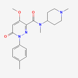 4-methoxy-N-methyl-1-(4-methylphenyl)-N-(1-methylpiperidin-4-yl)-6-oxopyridazine-3-carboxamide