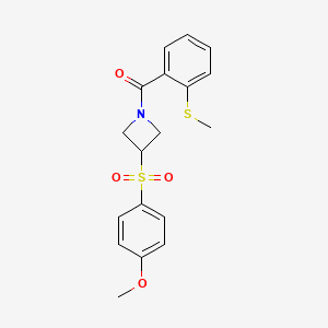 (3-((4-Methoxyphenyl)sulfonyl)azetidin-1-yl)(2-(methylthio)phenyl)methanone