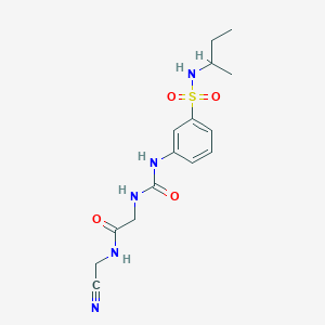 2-[[3-(Butan-2-ylsulfamoyl)phenyl]carbamoylamino]-N-(cyanomethyl)acetamide