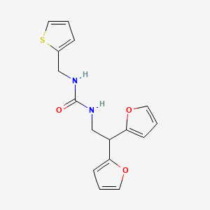 1-(2,2-Di(furan-2-yl)ethyl)-3-(thiophen-2-ylmethyl)urea