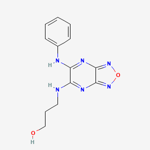 3-[(6-Anilino[1,2,5]oxadiazolo[3,4-b]pyrazin-5-yl)amino]-1-propanol