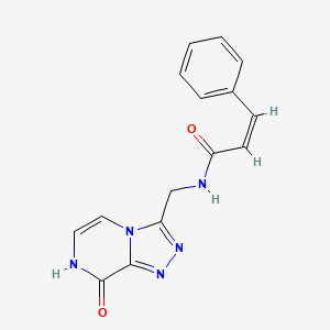 (Z)-N-((8-hydroxy-[1,2,4]triazolo[4,3-a]pyrazin-3-yl)methyl)-3-phenylacrylamide