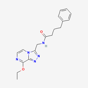molecular formula C18H21N5O2 B2774576 N-((8-ethoxy-[1,2,4]triazolo[4,3-a]pyrazin-3-yl)methyl)-4-phenylbutanamide CAS No. 2034547-03-8