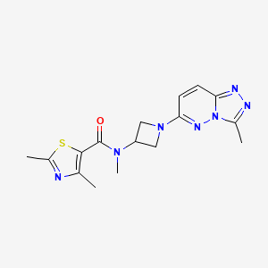 molecular formula C16H19N7OS B2774583 N,2,4-trimethyl-N-(1-{3-methyl-[1,2,4]triazolo[4,3-b]pyridazin-6-yl}azetidin-3-yl)-1,3-thiazole-5-carboxamide CAS No. 2197525-54-3