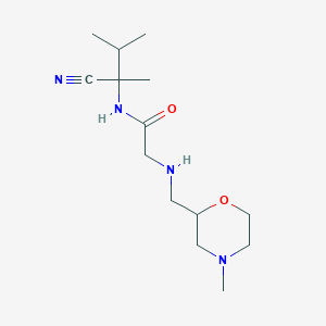 molecular formula C14H26N4O2 B2774585 N-(1-cyano-1,2-dimethylpropyl)-2-{[(4-methylmorpholin-2-yl)methyl]amino}acetamide CAS No. 1311710-20-9