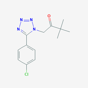 molecular formula C13H15ClN4O B277459 1-[5-(4-chlorophenyl)-1H-tetraazol-1-yl]-3,3-dimethyl-2-butanone 