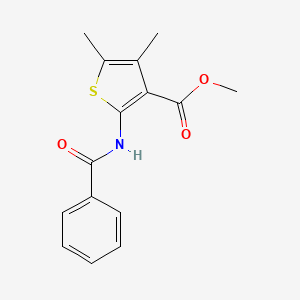 molecular formula C15H15NO3S B2774596 甲基-2-苯甲酰胺基-4,5-二甲基噻吩-3-羧酸酯 CAS No. 325698-04-2