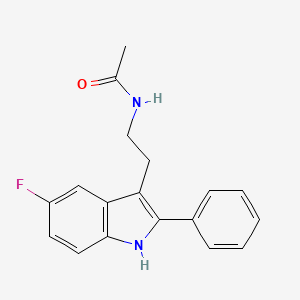molecular formula C18H17FN2O B2774598 N-[2-(5-fluoro-2-phenyl-1H-indol-3-yl)ethyl]acetamide CAS No. 881040-87-5