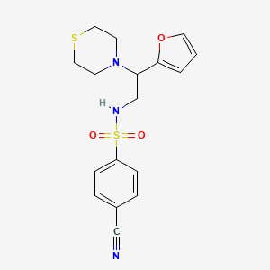 4-cyano-N-(2-(furan-2-yl)-2-thiomorpholinoethyl)benzenesulfonamide