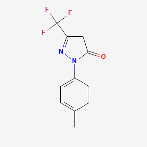 molecular formula C11H9F3N2O B2774614 2-(4-methylphenyl)-5-(trifluoromethyl)-4H-pyrazol-3-one CAS No. 63695-47-6