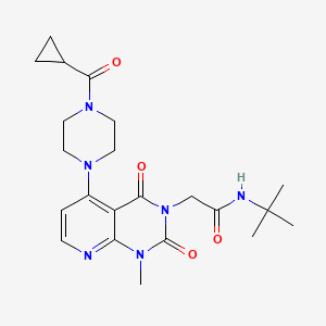 N-(tert-butyl)-2-(5-(4-(cyclopropanecarbonyl)piperazin-1-yl)-1-methyl-2,4-dioxo-1,2-dihydropyrido[2,3-d]pyrimidin-3(4H)-yl)acetamide