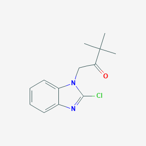 molecular formula C13H15ClN2O B277462 1-(2-chloro-1H-benzimidazol-1-yl)-3,3-dimethyl-2-butanone 