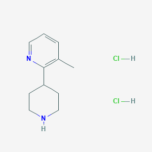 molecular formula C11H18Cl2N2 B2774630 3-甲基-2-(哌啶-4-基)吡啶 2HCl CAS No. 1279029-88-7