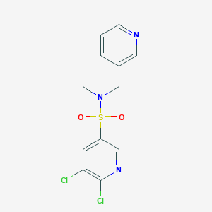 molecular formula C12H11Cl2N3O2S B2774633 5,6-dichloro-N-methyl-N-[(pyridin-3-yl)methyl]pyridine-3-sulfonamide CAS No. 1394780-04-1