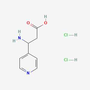 molecular formula C8H12Cl2N2O2 B2774638 3-氨基-3-(吡啶-4-基)丙酸 二盐酸盐 CAS No. 1955531-90-4