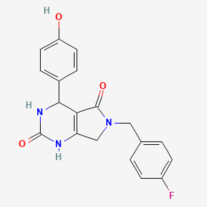 6-(4-fluorobenzyl)-4-(4-hydroxyphenyl)-3,4,6,7-tetrahydro-1H-pyrrolo[3,4-d]pyrimidine-2,5-dione