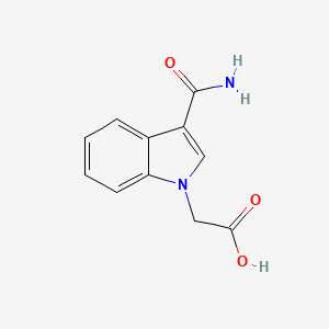 molecular formula C11H10N2O3 B2774654 2-(3-carbamoyl-1H-indol-1-yl)acetic acid CAS No. 1016689-54-5