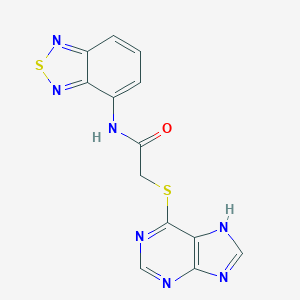 molecular formula C13H9N7OS2 B277466 N-(2,1,3-benzothiadiazol-4-yl)-2-(9H-purin-6-ylsulfanyl)acetamide 