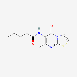 N-(7-methyl-5-oxo-5H-thiazolo[3,2-a]pyrimidin-6-yl)pentanamide