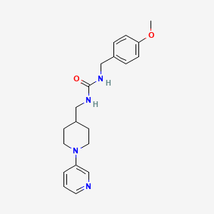 molecular formula C20H26N4O2 B2774664 1-(4-Methoxybenzyl)-3-((1-(pyridin-3-yl)piperidin-4-yl)methyl)urea CAS No. 2034258-08-5