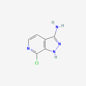 molecular formula C6H5ClN4 B2774667 7-氯-1H-吡唑并[3,4-c]吡啶-3-胺 CAS No. 2168024-03-9