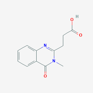 molecular formula C12H12N2O3 B2774676 3-(3-Methyl-4-oxo-3,4-dihydroquinazolin-2-yl)propanoic acid CAS No. 869716-05-2