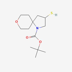 molecular formula C13H23NO3S B2774677 Tert-butyl 3-sulfanyl-8-oxa-1-azaspiro[4.5]decane-1-carboxylate CAS No. 2503206-78-6