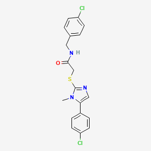N-(4-chlorobenzyl)-2-((5-(4-chlorophenyl)-1-methyl-1H-imidazol-2-yl)thio)acetamide