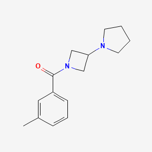 molecular formula C15H20N2O B2774687 (3-(吡咯啉-1-基)氮杂环丁烷-1-基)(间甲苯基)甲酮 CAS No. 2310100-41-3