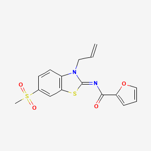 (Z)-N-(3-allyl-6-(methylsulfonyl)benzo[d]thiazol-2(3H)-ylidene)furan-2-carboxamide