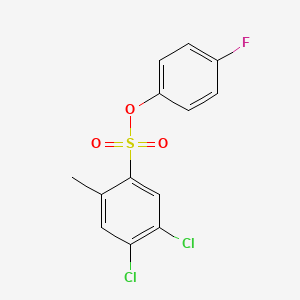 molecular formula C13H9Cl2FO3S B2774695 4-氟苯基4,5-二氯-2-甲基苯基-1-磺酸酯 CAS No. 2361724-39-0