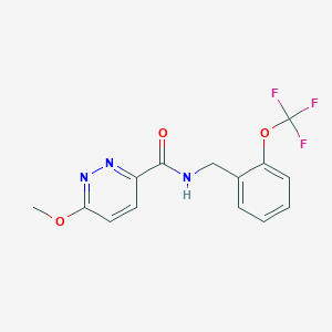 molecular formula C14H12F3N3O3 B2774699 6-methoxy-N-(2-(trifluoromethoxy)benzyl)pyridazine-3-carboxamide CAS No. 1334373-65-7