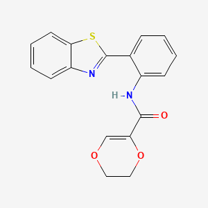 N-[2-(1,3-benzothiazol-2-yl)phenyl]-2,3-dihydro-1,4-dioxine-5-carboxamide